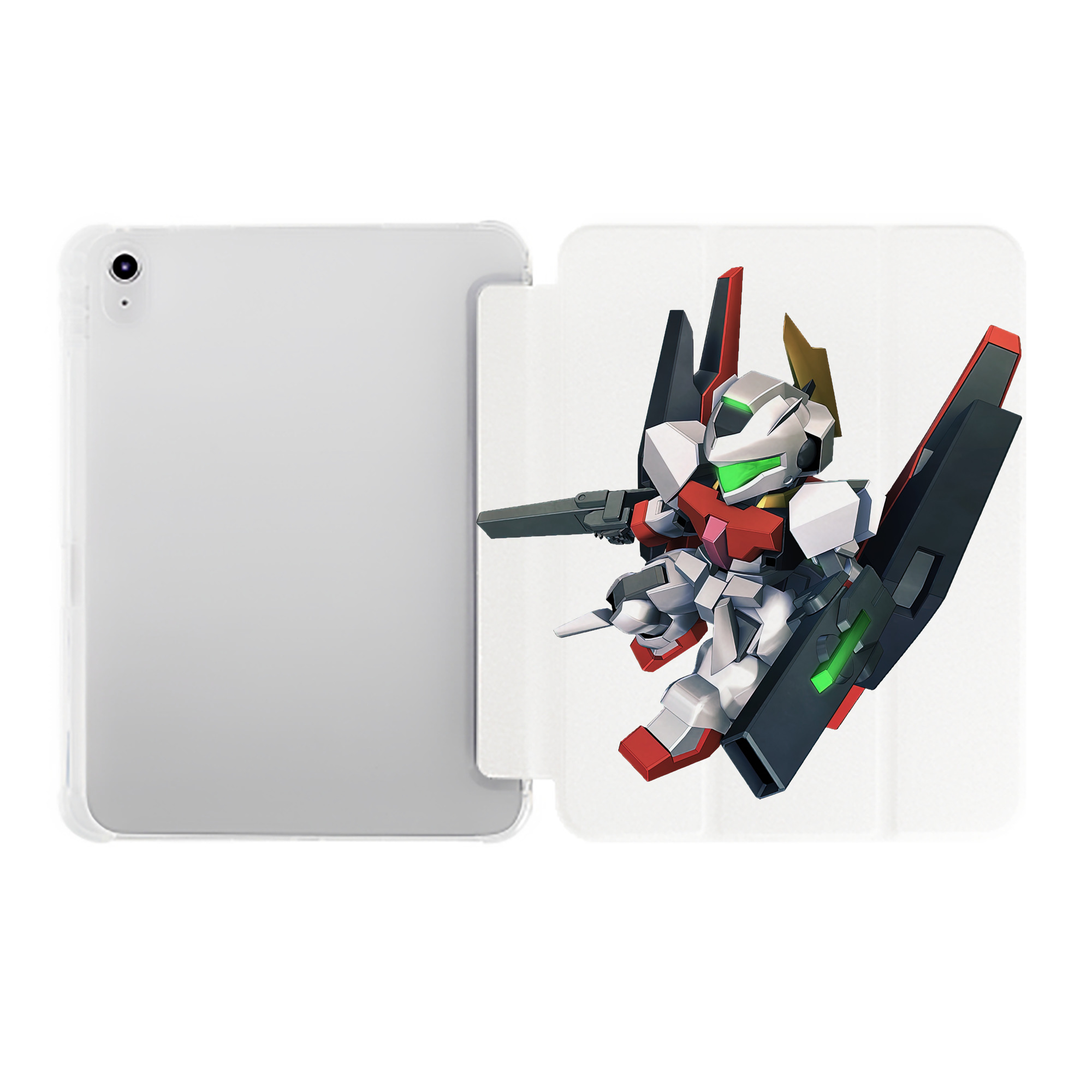 （画像用） 機動戦士ガンダム Mobile Suit Gundam IPad ケース ペン収納付き 三つ折りスタンド PUレザー×シリコン 対応機種9.5/10.5/10.9インチ